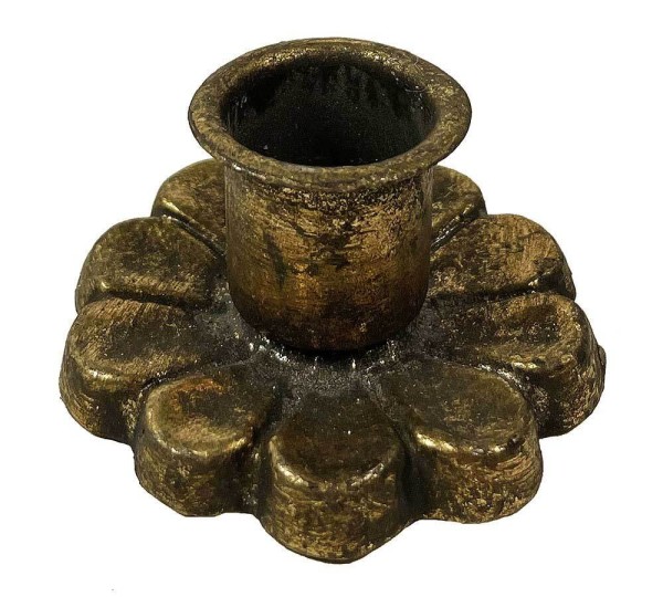 Kerzenständer Metall Gold Gusseisen Kerzenhalter Antik-Stil Ø 6cm