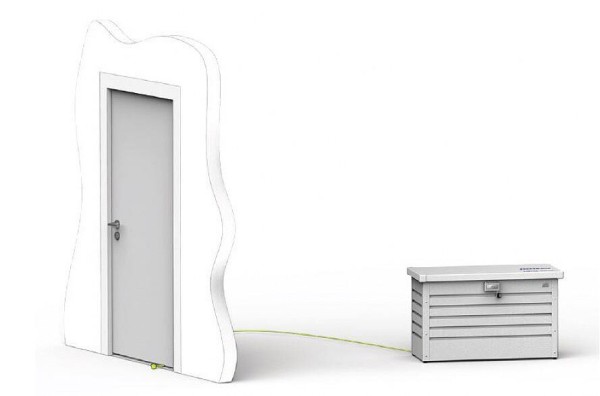 Biohort Paket-Box Ablagebox Silber-Metallic