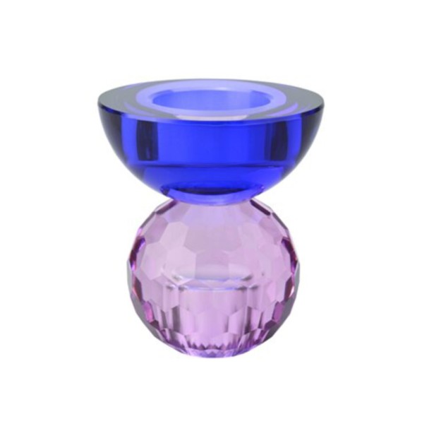 Giftcompany Kerzenhalter Teelichthalter Kristallglas Sari Flieder Blau