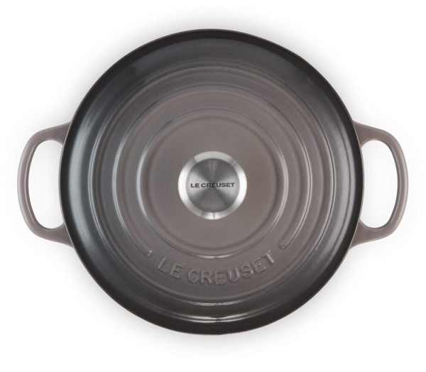 Le Creuset Bräter Signature Rund Gusseisen Flint Grau