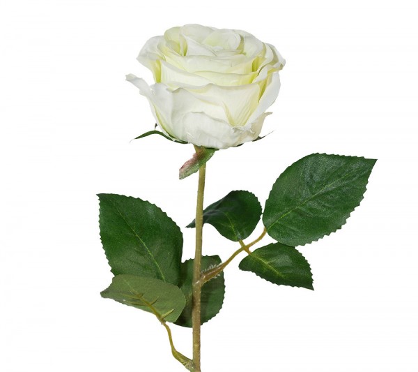 Rose Weiß Kunstblume 45cm