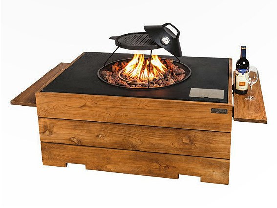 Happy Cocooning Grillplatte mit Deckel für Feuertische 58x34cm