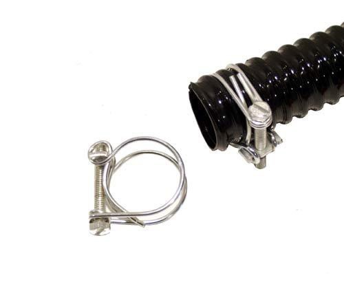 2 Stück Schlauchklemme verzinkt für Spiralschlauch 37-42 mm (1 1/2")