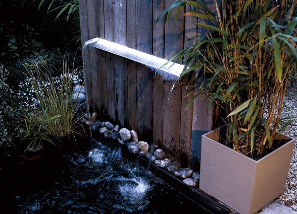 Ubbink Niagara 90 LED Wall Wasserfall Element Edelstahl Beleuchtet