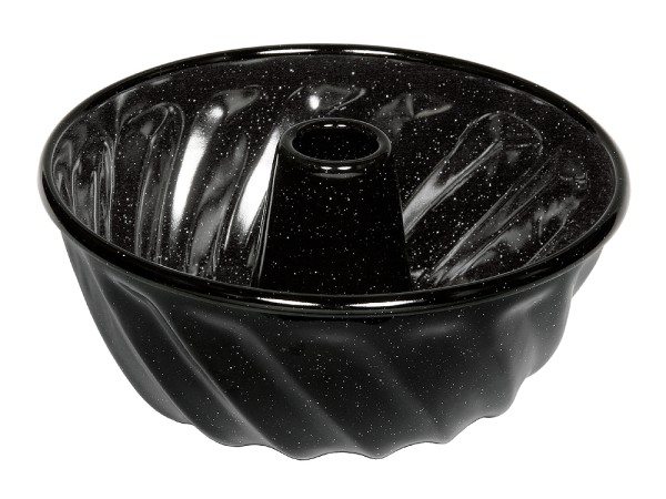 Riess Gugelhupfform Emaille Schwarz 22cm