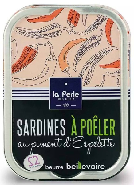 La Perle des Dieux Sardinen zum Braten mit Piment d’Espelette - Dose 115 g