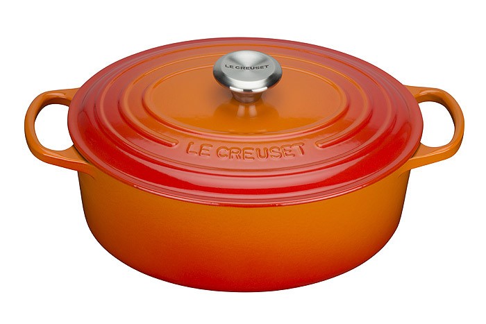 Le Creuset Bräter Signature Oval Gusseisen Ofenrot 40cm