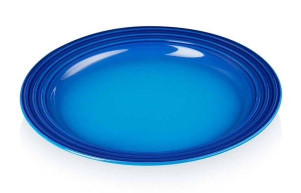 Le Creuset Frühstücksteller Steinzeug Azure Blau 22cm