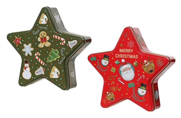 Keksdosen Set Weihnachten 2 Plätzchendosen Rot Grün Gebäckdosen Weihnachtsmotive