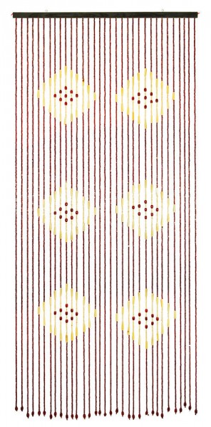 Türvorhang Bambus Perlen Insektenschutz Fadenvorhang Deko Raumteiler 90x200 cm