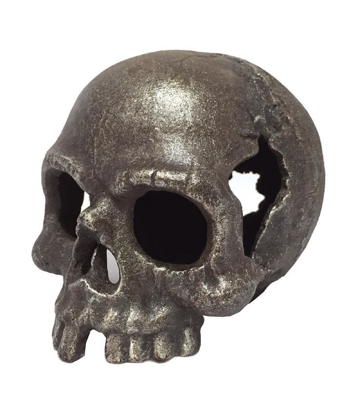 Totenkopf Gusseisen Briefbeschwerer Piratenkopf Skull Memento Mori