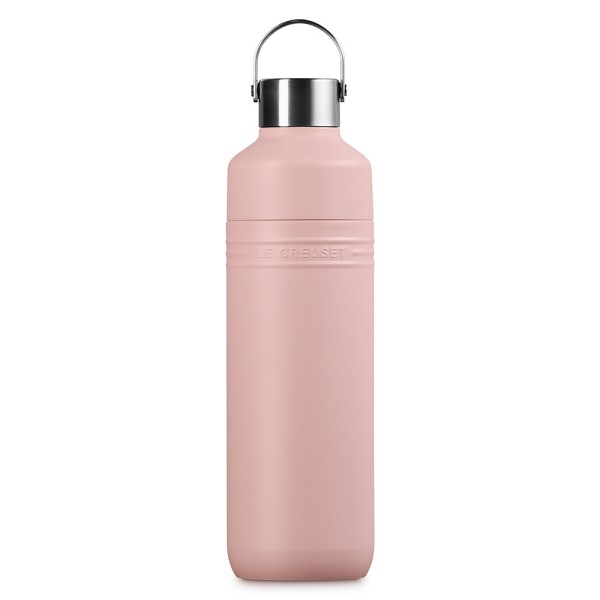 Le Creuset Trinkflasche On The Go Edelstahl Isolierflasche Shell Pink