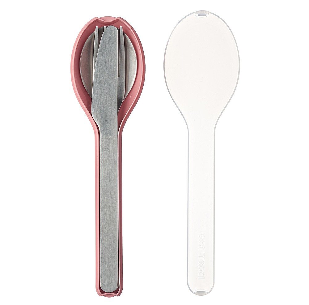 Mepal Besteckset Ellipse 3-teilig Reisebesteck Edelstahl mit Hülle Nordic Pink Mepal Besteckset Ellipse 3-teilig Reisebesteck Edelstahl mit Hülle Nordic Pink