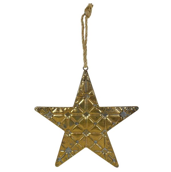 Weihnachtsstern Metall gold Vintage-Stil Stern Hängedeko Weihnachtsdeko 28cm