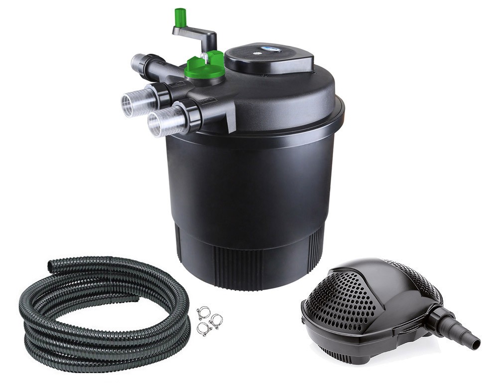 Aqua-Tech Teichfilter Set 20000 Druckfilter UV Pumpe PondoMax 8000