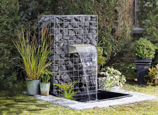 Ubbink Niagara 30 LED Wall Wasserfall Element Edelstahl Beleuchtet