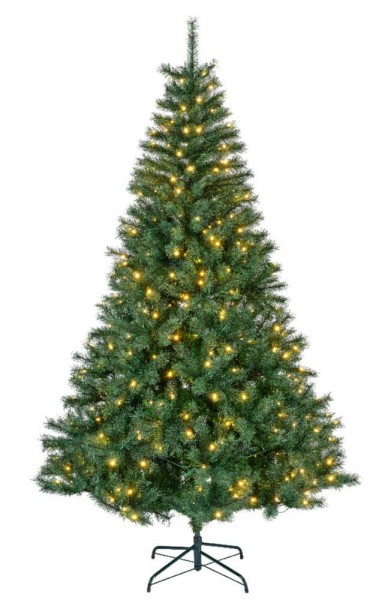 Weihnachtsbaum Künstlich Kanadische Fichte Premium 210 cm Mit LED Lichterkette