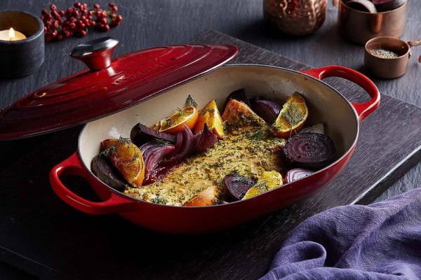 Le Creuset Oblong Signature Gusseisen Kirschrot 31cm