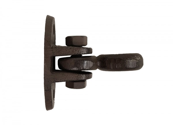 Mauerring Befestigungsring Anbindering Wandring Gusseisen Antik-Stil Braun