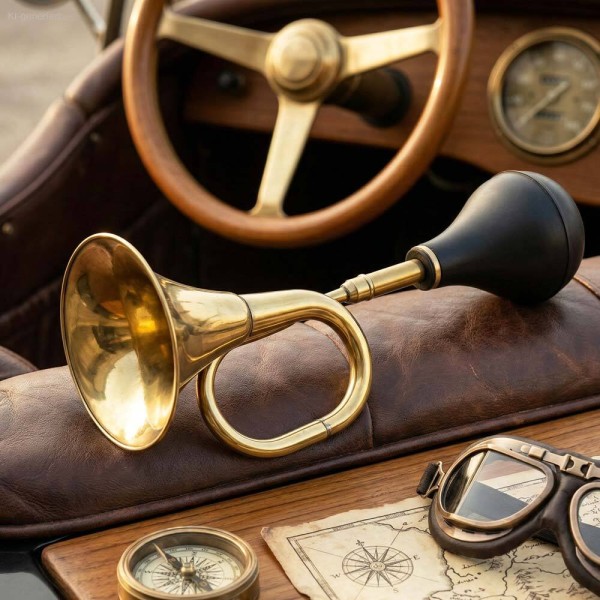 Ballhupe Oldtimer Nostalgie Hupe Messing Horn Laut Vintage Antik Stil