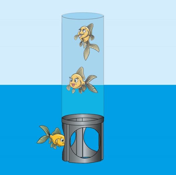 Ubbink FishTower 100 Fischsäule Fischturm Acryl H 100cm + Sockel