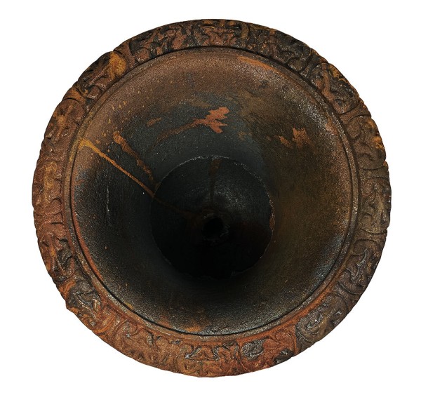 Französische Louvre Vase Groß Gusseisen Schwer Antik-Stil Edel- Rostig 62 cm