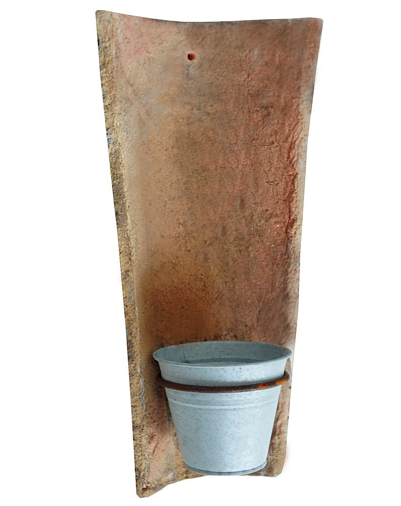 Hängetopf Echt Antiker Dachziegel Wand Blumentopf Zink Wandtopf Landhaussti günstig online kaufen