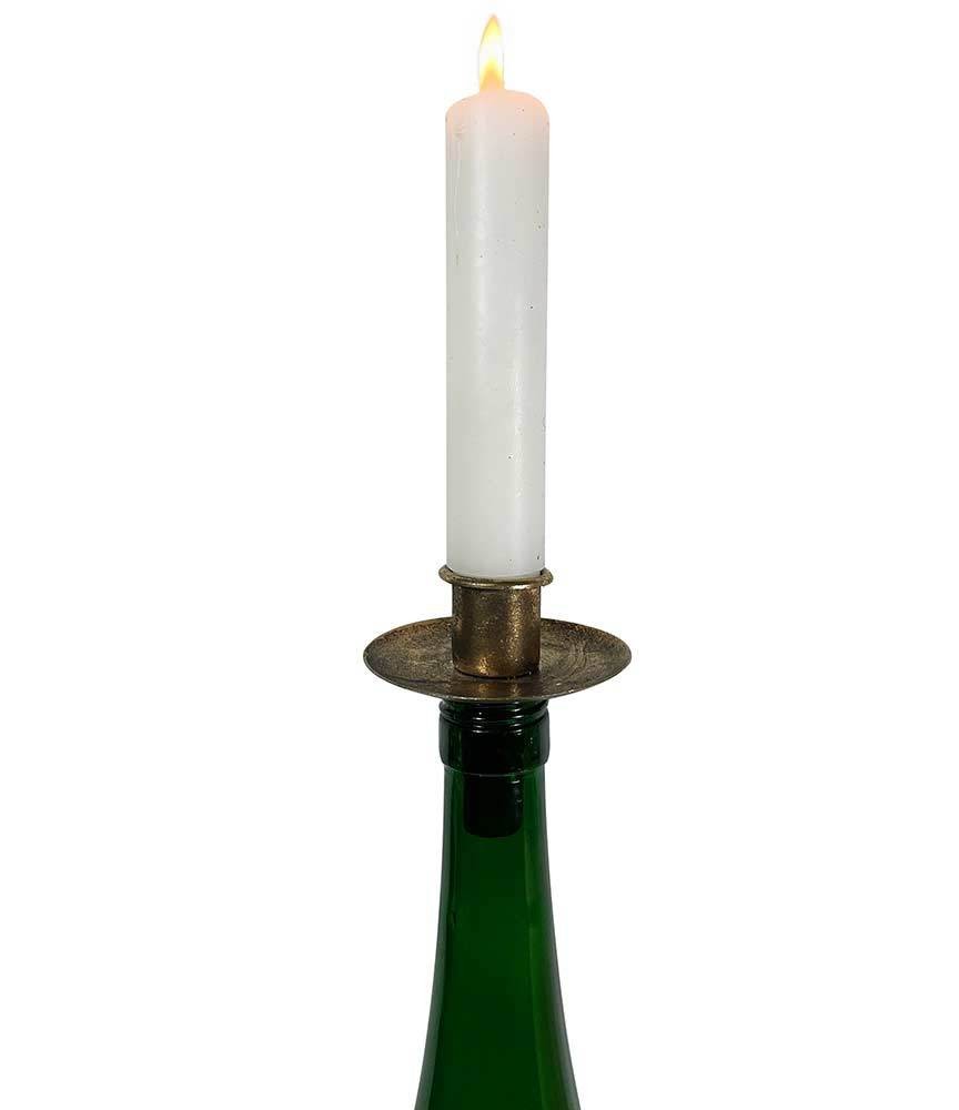 Kerzenhalter für Flaschen Gold Kerzenhalteraufsatz Flaschenaufsatz Vintage