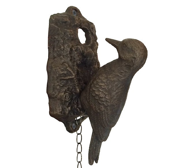 Türklopfer Specht Vogel Gusseisen Antik-Stil Bronze-Optik