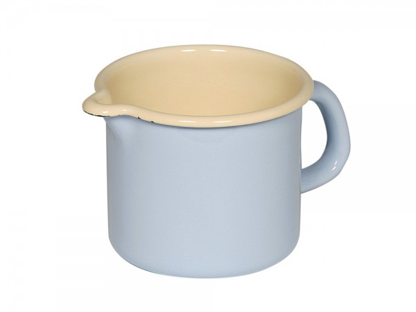 Riess Schnabeltopf Emaille Topf Pastell Blau 9cm