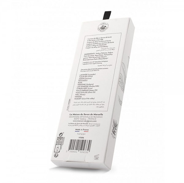 5 Verschiedene Provence Seifen Sheabutter Geschenkset in Geschenkbox