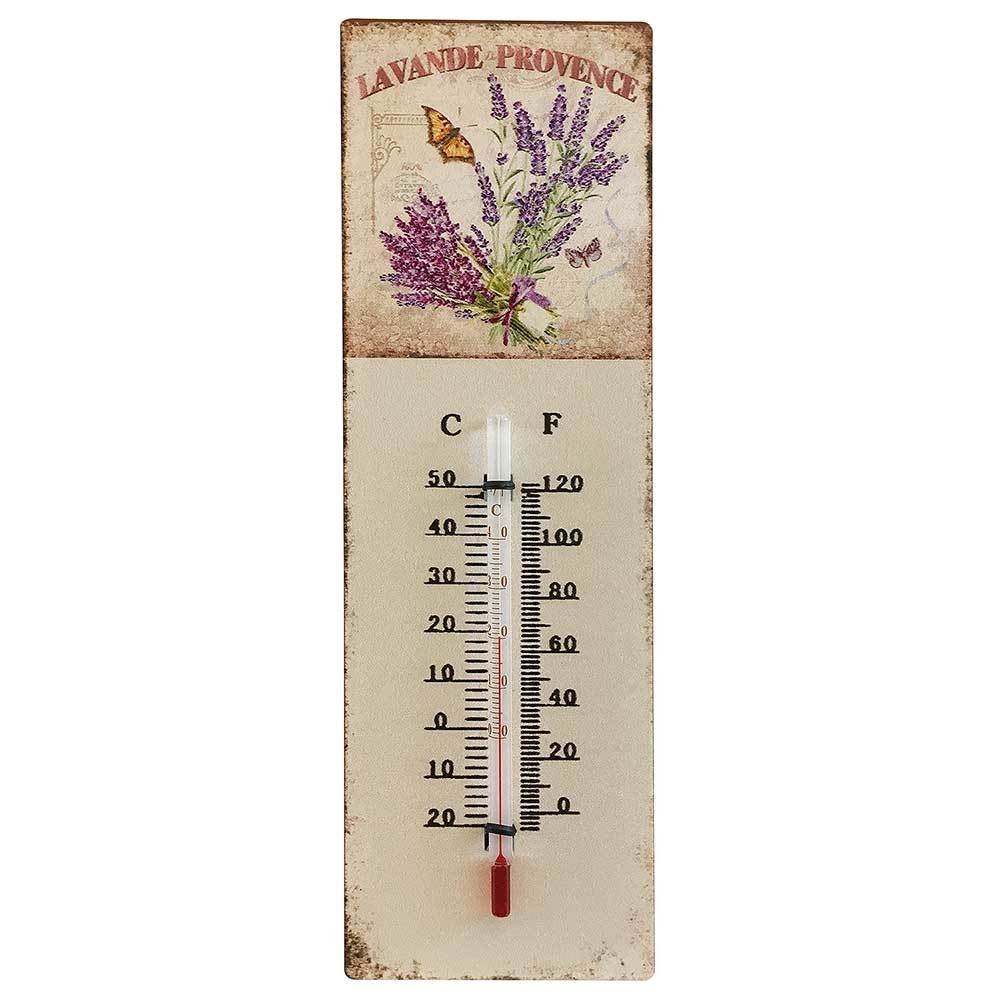 Wandthermometer Lavendel Provence Thermometer Vintage Nostalgie Blechschild