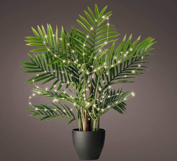 Lichterkette Micro LED Warmweiß 10 Stränge 60 LED Pflanzenbeleuchtung Timer 80cm