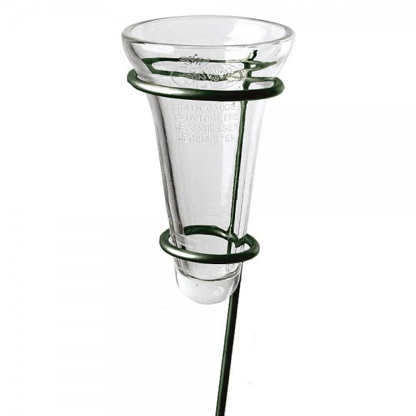 Regenmesser Klassik Gartenstab Glas Niederschlagsmesser 133cm