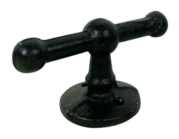 Belegklampe T-Form Festmacher Nostalgie Gusseisen Schwarz Antik-Stil 10cm