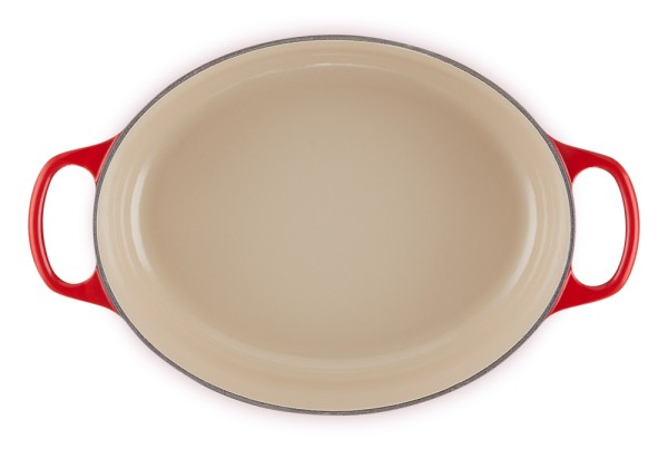 Le Creuset Gourmet-Bräter Signature Oval Guss Kirschrot 27cm
