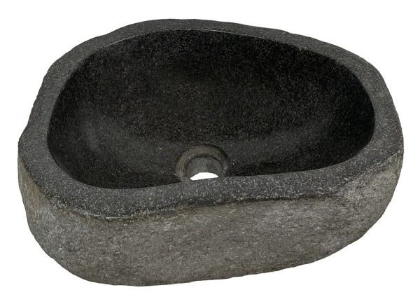 Waschbecken Naturstein Aufsatzwaschbecken Flussstein Handwaschbecken Oval