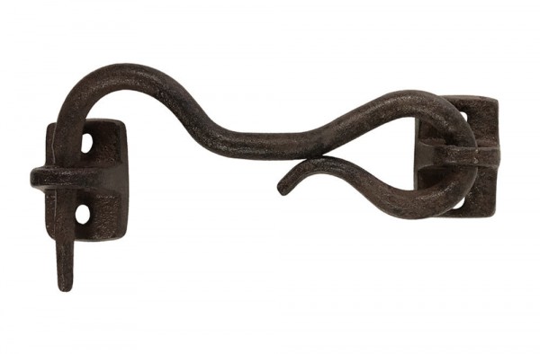 Kistenverschluss Schließhaken Truhenverschluss Gusseisen Braun Antik-Stil