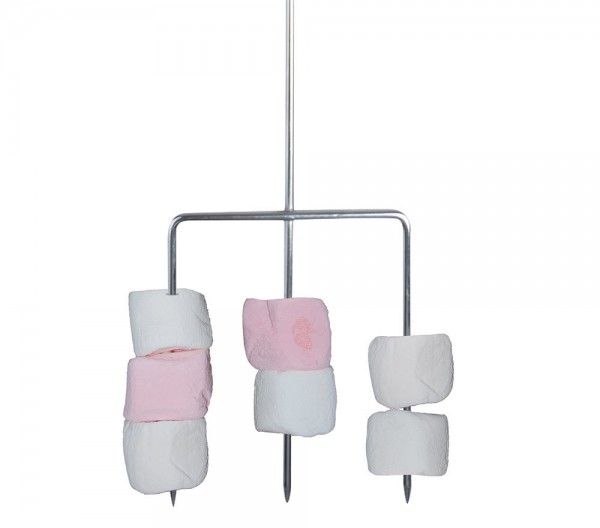 Marshmallow Spieß Grillspieß Dreizack mit Holzgriff 81cm