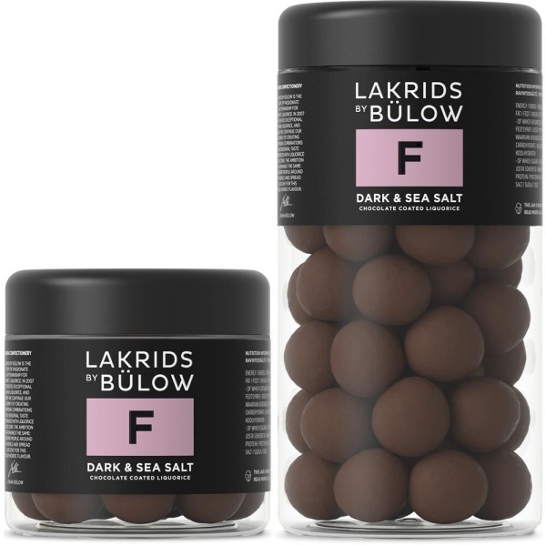 Lakrids by Bülow - F - Dark & Sea Salt - Schokoladen-Lakritz