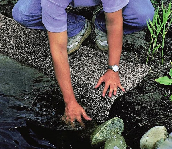 Ubbink Steinfolie Classic Fix Grau für Bachlauf Teich Wasserfall 5 Meter x 100cm