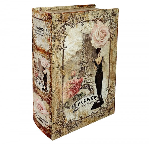 Hohles Buch Eiffelturm Paris mit Geheimfach Vintage Buchversteck Antik-Stil