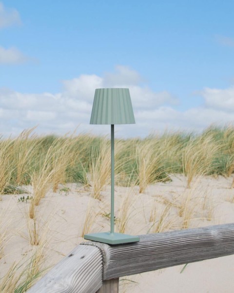 Sompex TROLL 2.0 Tischleuchte Olivgrün Aluminium mit Akku dimmbar Outdoor 38 cm