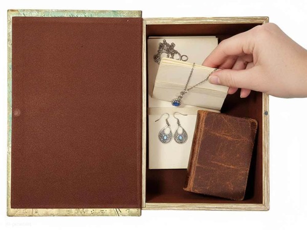 Hohles Buch mit Geheimfach Vogel Buchversteck Nostalgie