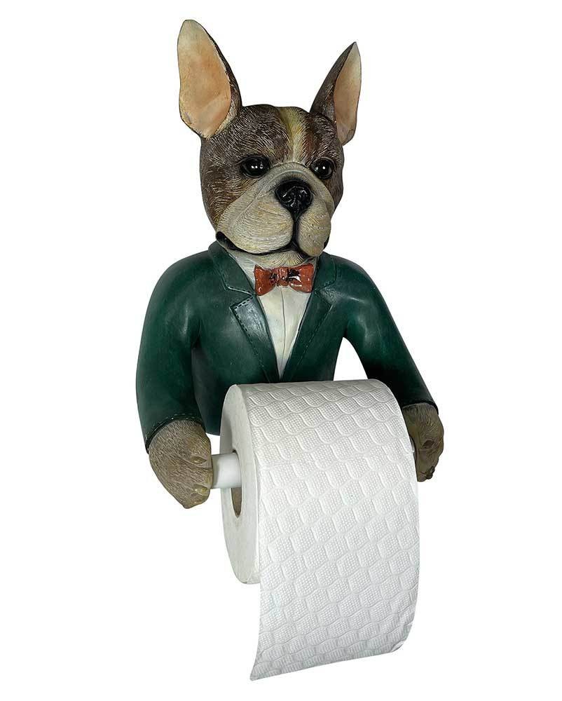 Image of Toilettenpapierhalter Hund im Anzug Nostalgie Toilettenrollenhalter Vintage-Stil