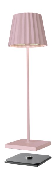 Sompex TROLL 2.0 Tischleuchte Pink Aluminium mit Akku dimmbar Outdoor 38 cm