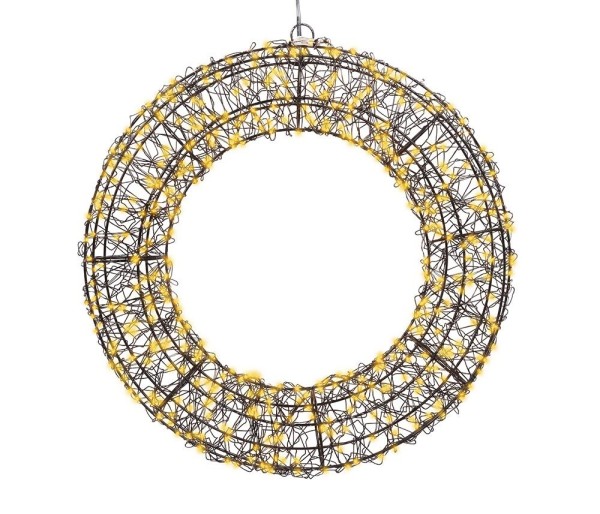 Lichtkranz Beleuchtet Weihnachten Metall Lichterkranz Schwarz Stecker Timer Outdoor