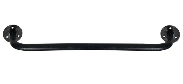 Handtuchhalter Schwarz Metall Handtuchstange Wandmontage Vintage-Stil 47cm