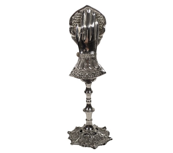Tischkartenhalter Hand Barock Stil Silber Metall Kartenhalter Platzkartenhalter 22,5cm