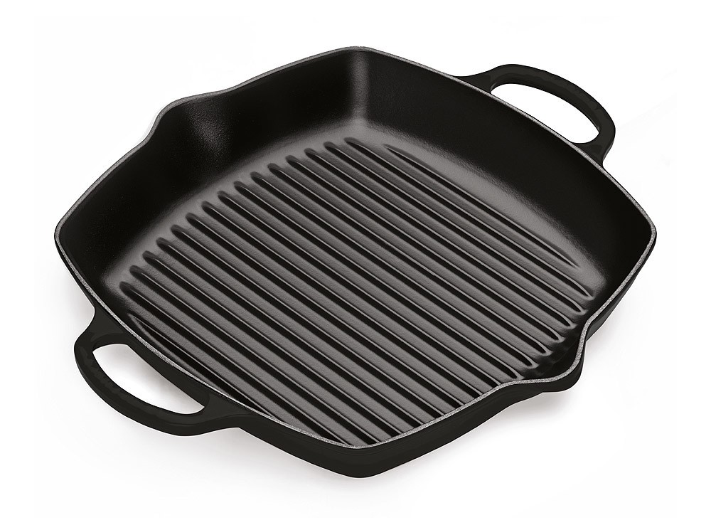 Le Creuset Grillpfanne Signature Quadratisch Gusseisen Schwarz 30cm